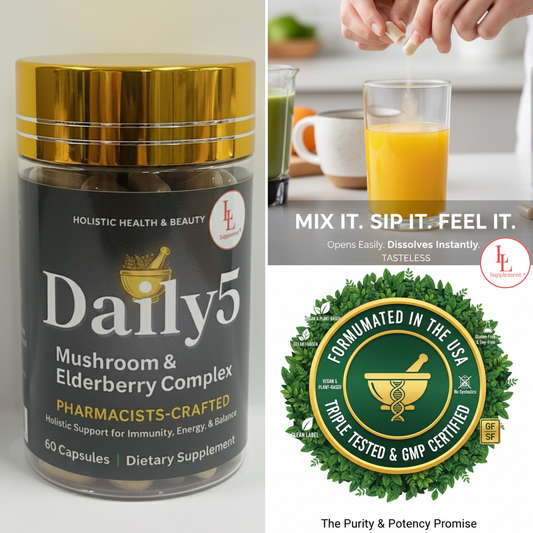 Daily 5 – Mushroom Complex and Elderberry | Pharmacist’s Formulation