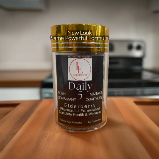 Daily 5 – Mushroom Complex & Elderberry | Pharmacist’s Formulation L & L Supplement