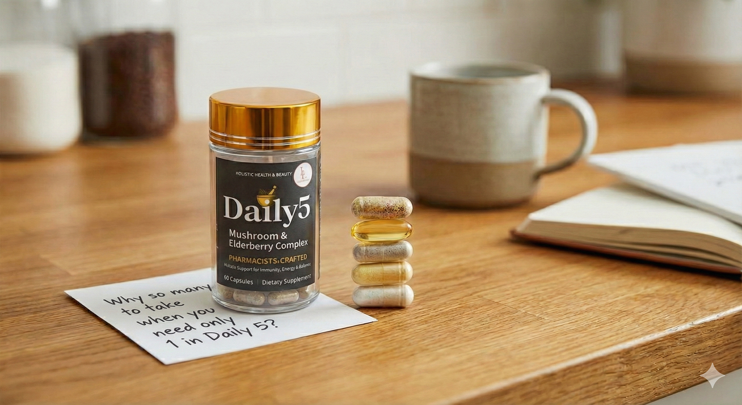 Daily 5 – Mushroom Complex and Elderberry | Pharmacist’s Formulation