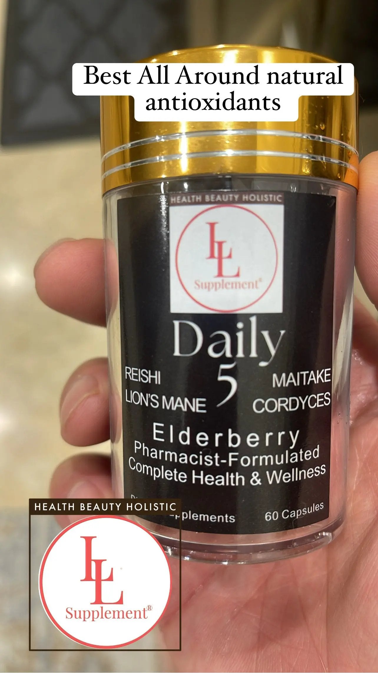 Daily 5 – Mushroom Complex &amp; Elderberry | Pharmacist’s Formulation L & L Supplement