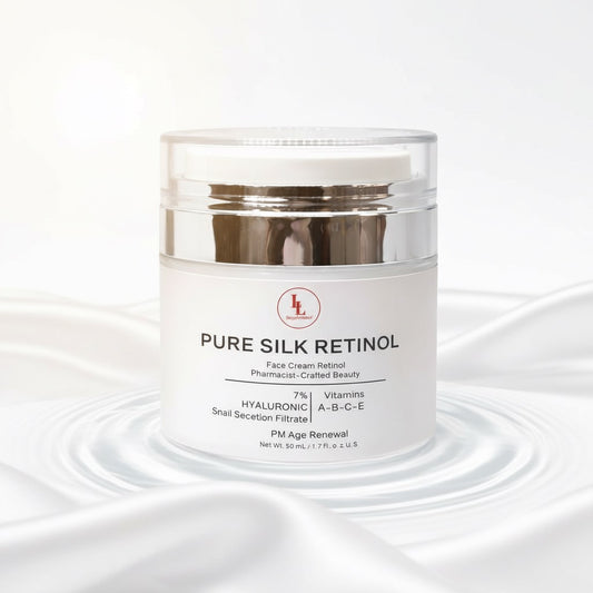 Pure Silk Retinol Night Cream w/ Hyaluronic Acid & Snail Mucin, PM Age Renewal (50mL)