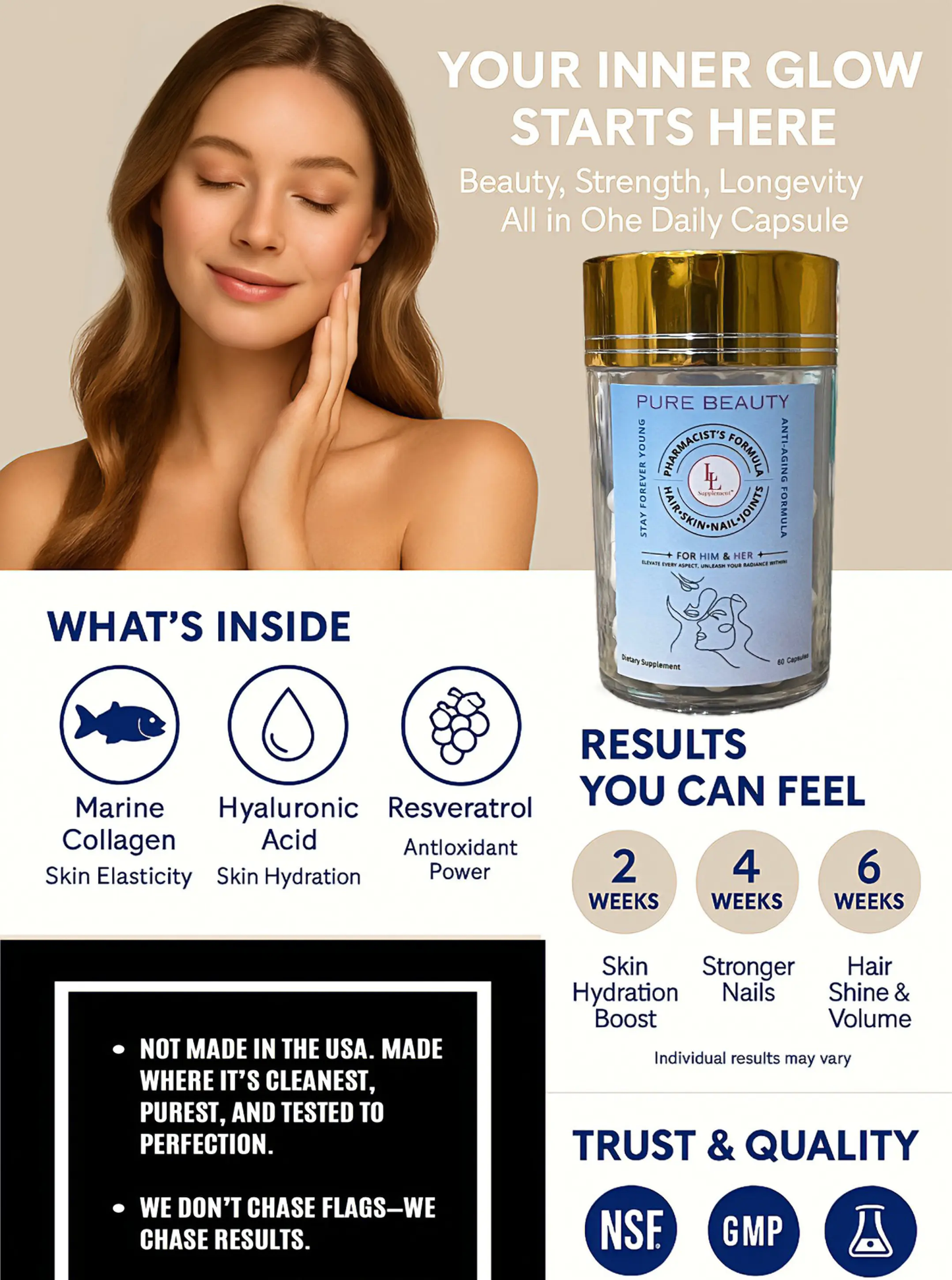 Pure Beauty: Hair Skin Nail Joint L & L Supplement