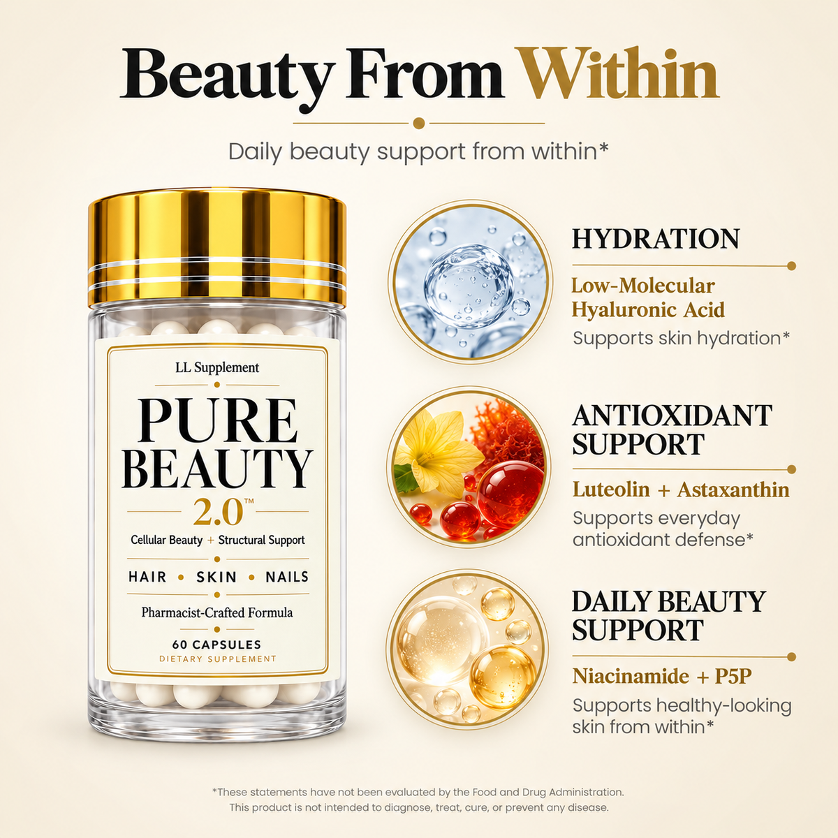 Pure Beauty 2.0: Hair, Skin & Nails Support | Pharmacist-Crafted