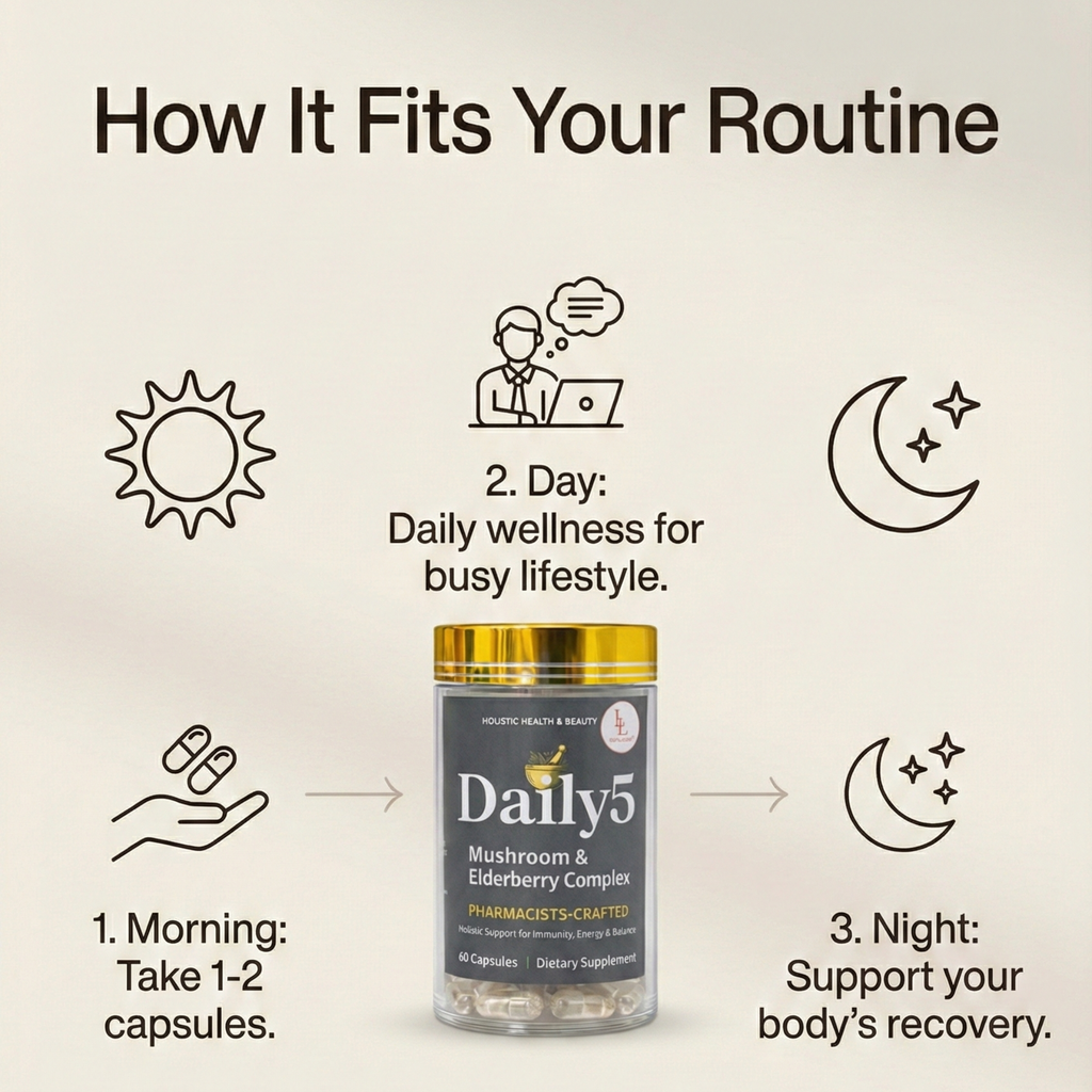 Daily 5 – Mushroom Complex and Elderberry | Pharmacist’s Formulation