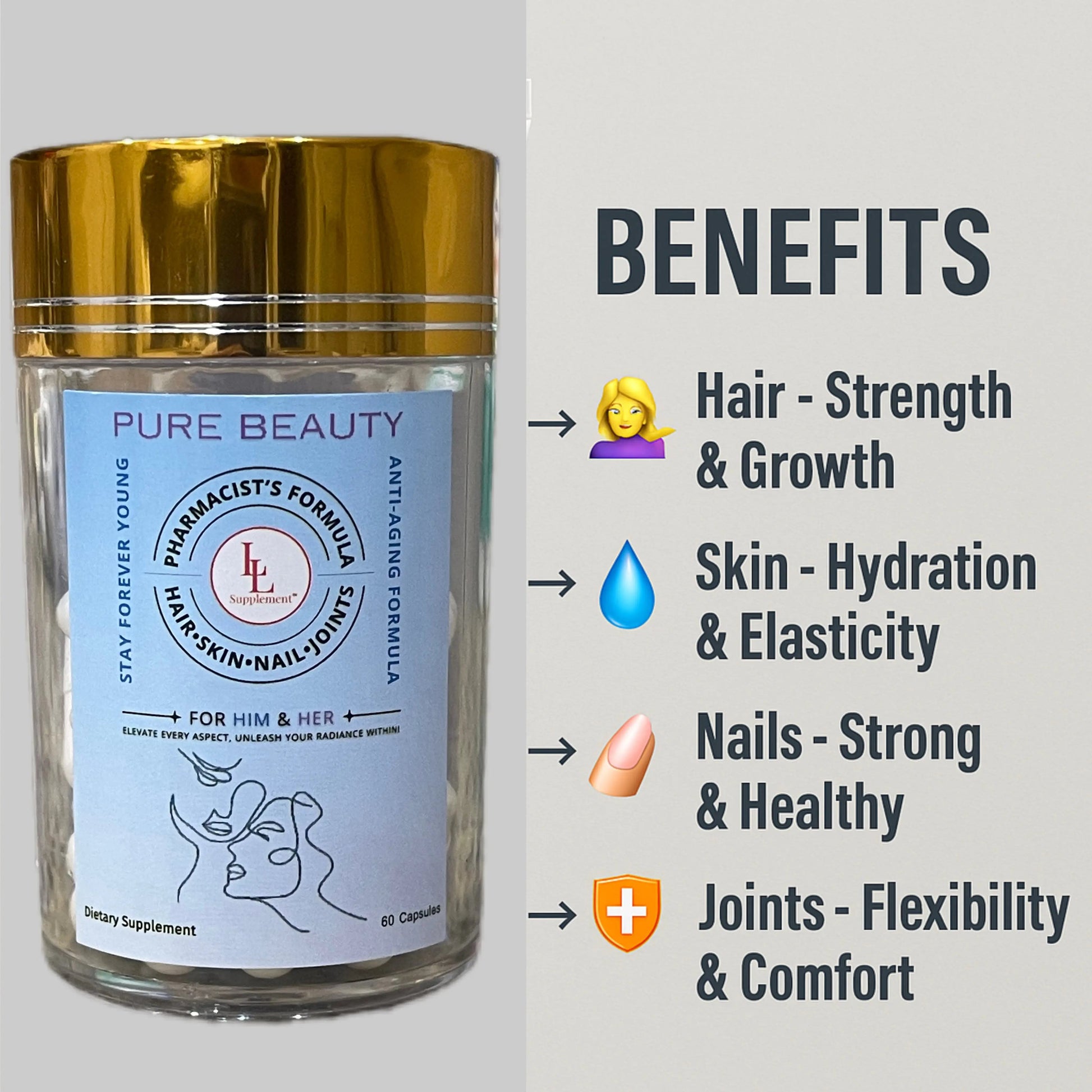 Pure Beauty: Hair Skin Nail Joint L & L Supplement