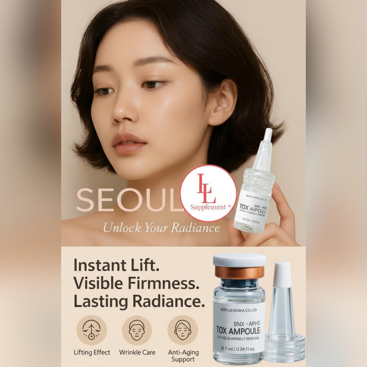 Tox Serum Ampoule - Advanced Wrinkle Lifting & Skin Reset K-Beauty Treatment