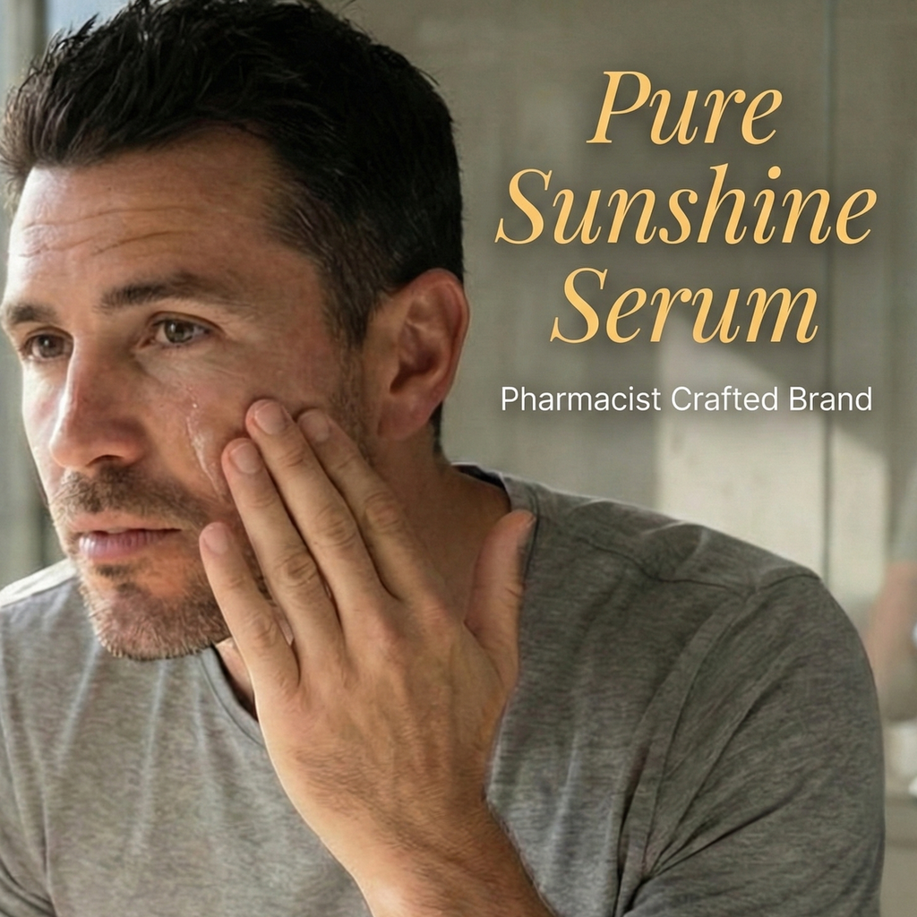 Man using sunscreen 